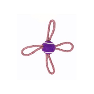 Mordedor Lazo Pelota Tenis 28 cm para Perros Activos