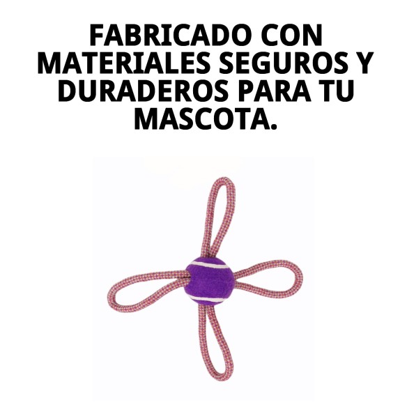 Mordedor Lazo Pelota Tenis 28 cm para Perros Activos