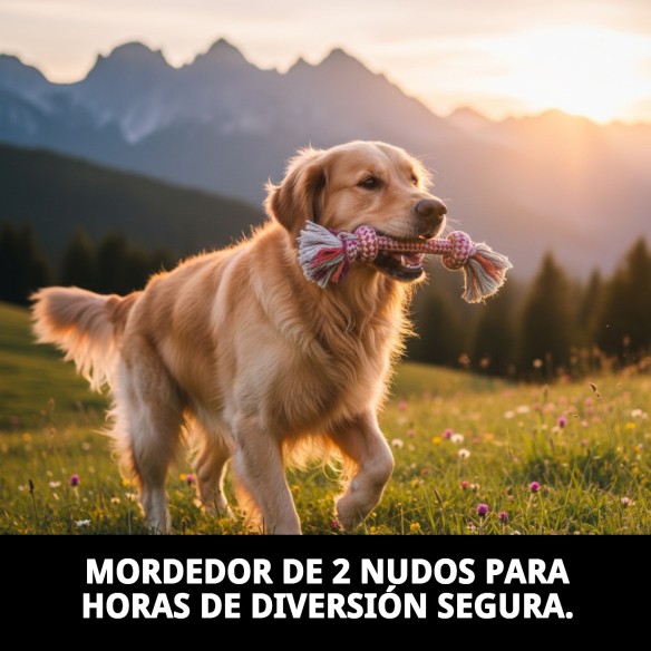 Mordedor 2 Nudos 26 cm Autum para perros - Juguete de algodón