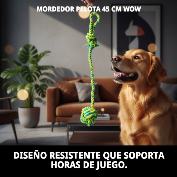 Mordedor Pelota 45 cm Wow: Diversión y Salud para tu Perro