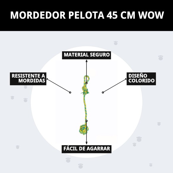 Mordedor Pelota 45 cm Wow: Diversión y Salud para tu Perro