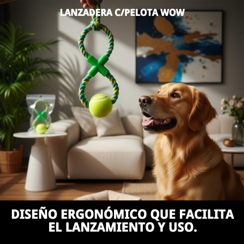 Lanzadera con pelota Wow: Diversión y ejercicio para tu perro