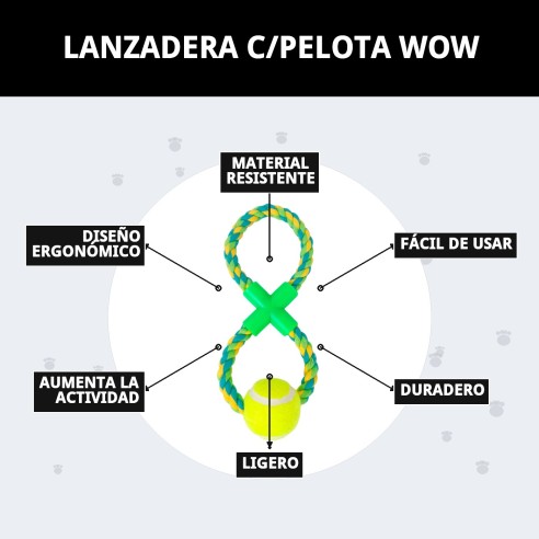 Lanzadera con pelota Wow: Diversión y ejercicio para tu perro