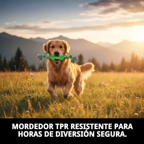 Mordedor TPR 26 cm para perros, diversión y salud dental