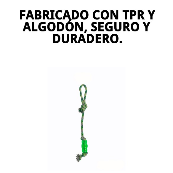 Lanzador TPR/Algodón 50 cm para perros - Diversión y cuidado
