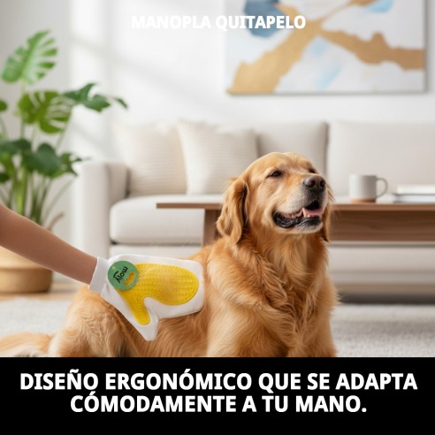 Manopla Quitapelo: Elimina el pelo de tu mascota fácilmente