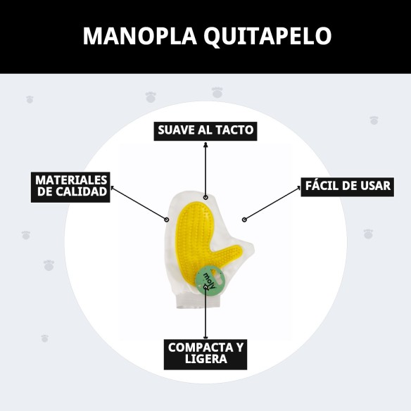 Manopla Quitapelo: Elimina el pelo de tu mascota fácilmente