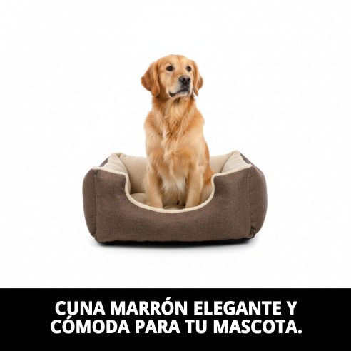 Cuna Dulce Collection Marrón T-2 para Mascotas Confortable