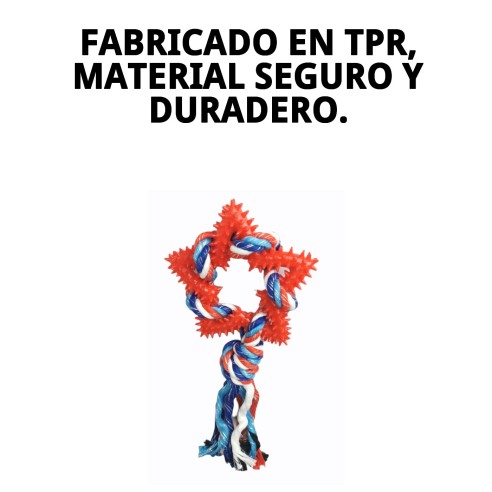 Mordedor Estrella Dental TPR para Perros - 26 cm