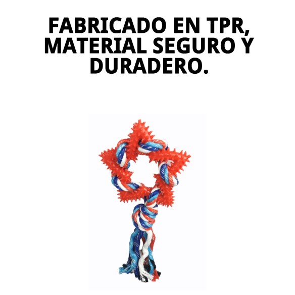 Mordedor Estrella Dental TPR para Perros - 26 cm