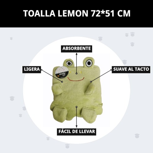 Toalla Lemon 72x51 cm: Suave y cómoda para tu mascota