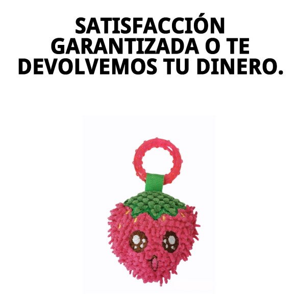 Juguete Mordedor Peluche Fresa 18 cm para Mascotas Divertido