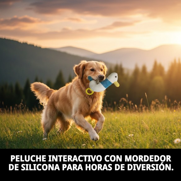 Peluche Mordedor Silicona Pato 22 cm para Perros - Moly
