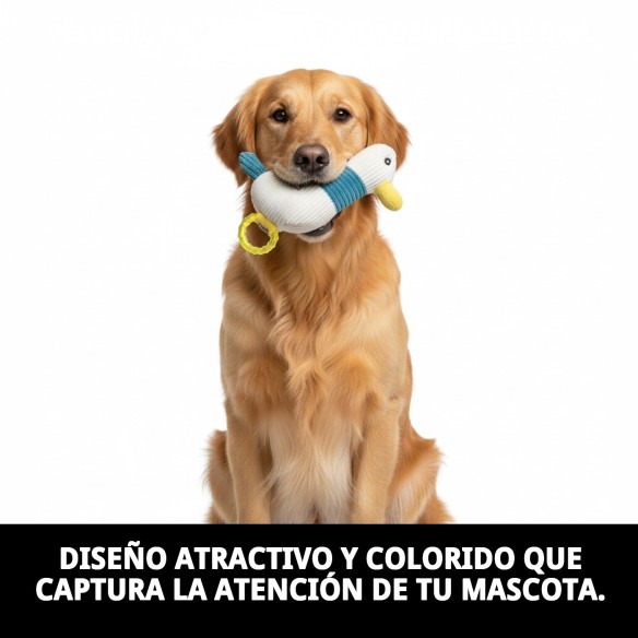 Peluche Mordedor Silicona Pato 22 cm para Perros - Moly