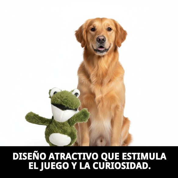 Peluche para Perro Ranita 20 cm - Juguete Suave y Divertido