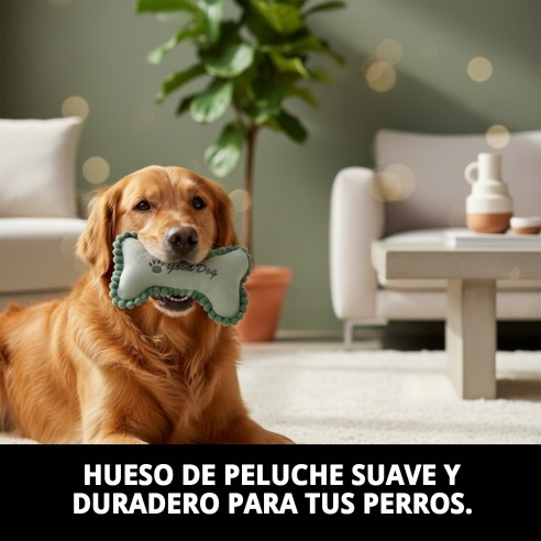 Hueso Peluche para Perro 20 cm - Diversión y Comodidad