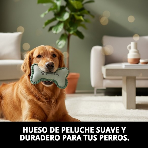 Hueso Peluche para Perro 20 cm - Diversión y Comodidad