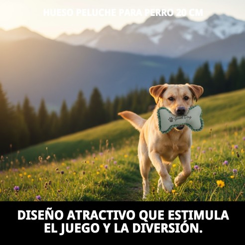 Hueso Peluche para Perro 20 cm - Diversión y Comodidad