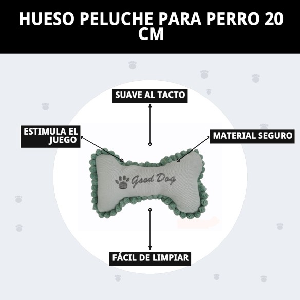 Hueso Peluche para Perro 20 cm - Diversión y Comodidad