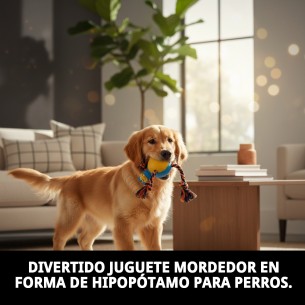 JUGUETE MORDEDOR PERRO HIPOPOTAMO 21 CM - 2