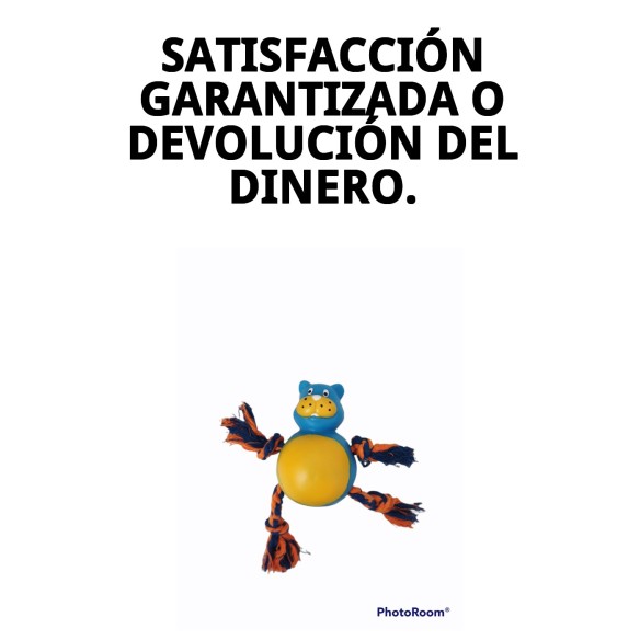 Juguete Mordedor Hipopótamo para Perros - 21 cm Divertido