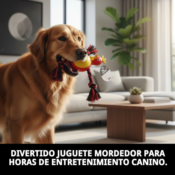 Juguete Mordedor Gallina para Perros - 21 cm de Diversión