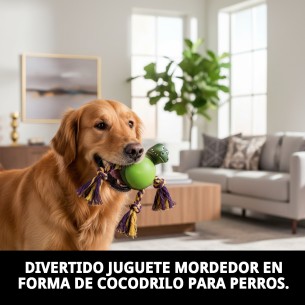 Juguete Mordedor Perro Cocodrilo 21 cm - Diversión Asegurada 2