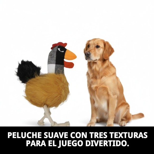 Peluches para Perros Corral 34 cm - Tres Texturas Divertidas