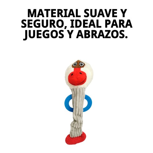 Peluche Perro con Mordedor Mono 45 cm - Diversión Asegurada