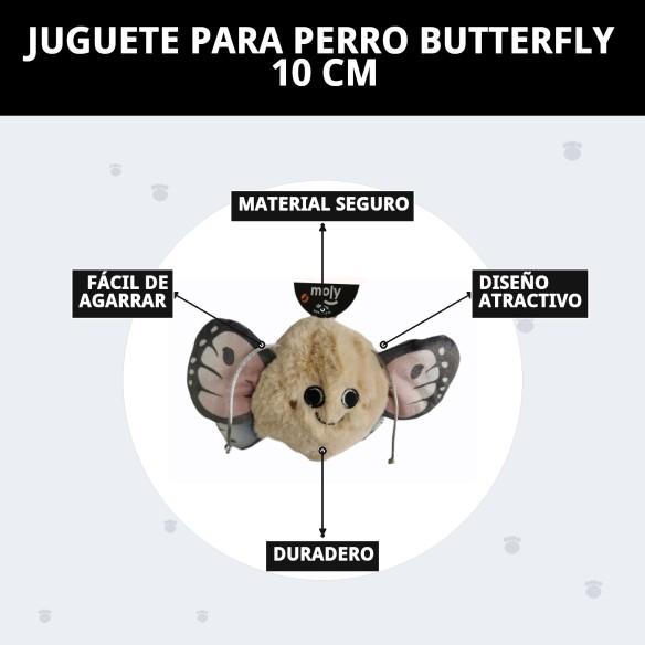 Juguete para Perro Butterfly 10 cm - Diversión Asegurada