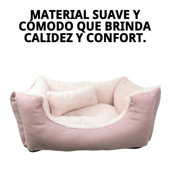 Cuna Rosa T-2 60x48x24 cm - Dulce New Collection para Mascotas
