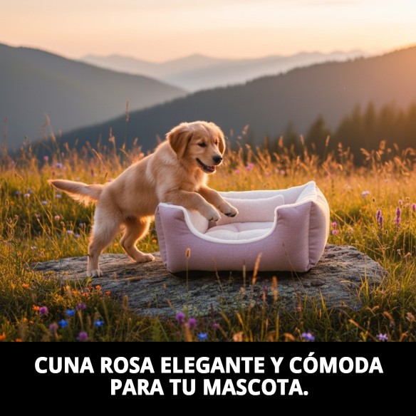 Cuna Rosa Dulce New Collection T-3 75x63x24 cm para Mascotas