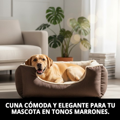 Cuna Marrón Suave T-3 para Perros | Confort en Moly