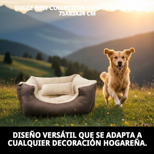 Cuna Marrón Suave T-3 para Perros | Confort en Moly
