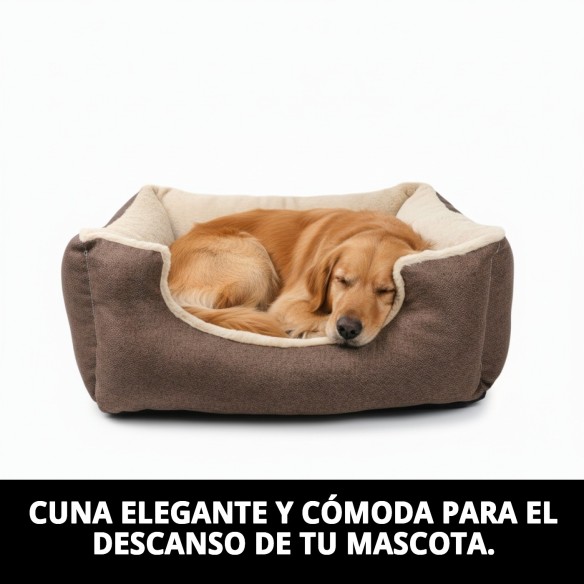 Cuna Marrón T-4 87x70x24 cm para Perros | New Collection Moly