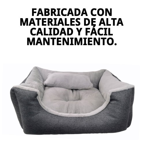 Cuna Gris DULCE New Collection para Mascotas T-1 50x42x21 cm