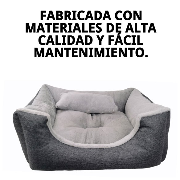 Cuna Gris DULCE New Collection para Mascotas T-1 50x42x21 cm