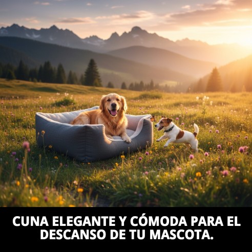 Cuna Gris T-2 Dulce New Collection para Mascotas 60x48 cm