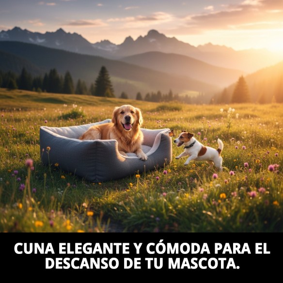 Cuna Gris T-2 Dulce New Collection para Mascotas 60x48 cm