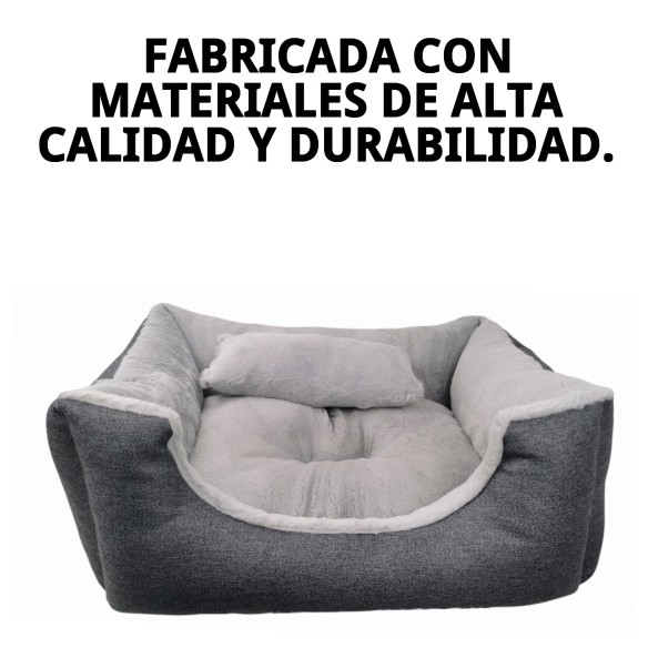Dulce Cuna Gris T-3 75x63x24 cm - Nueva Colección para Mascotas