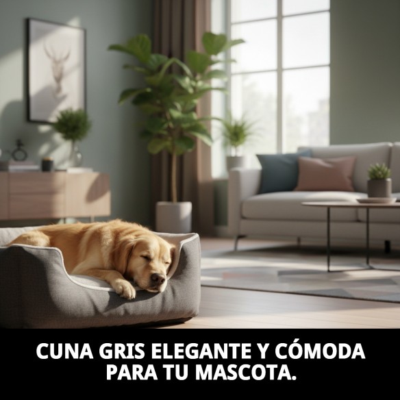 Cuna Gris T-4 para Perros | Nueva Colección Moly