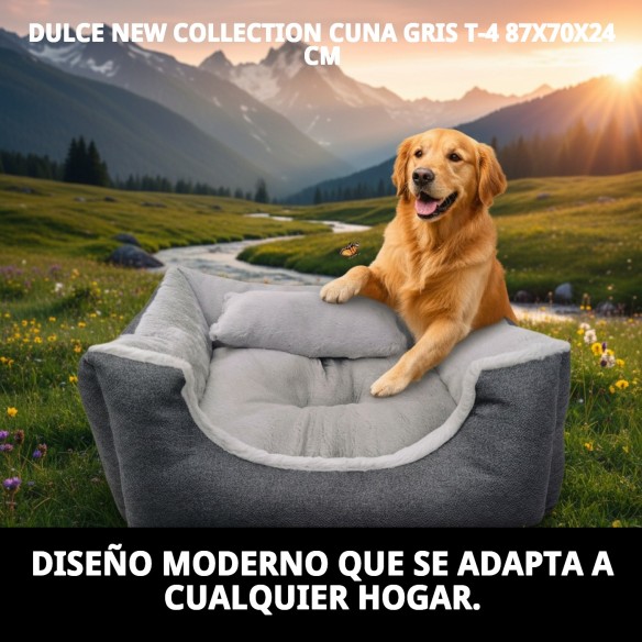 Cuna Gris T-4 para Perros | Nueva Colección Moly