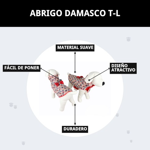Abrigo Damasco T-L para perro | Calidad y estilo Moly