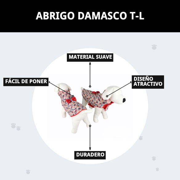 Abrigo Damasco T-L para perro | Calidad y estilo Moly