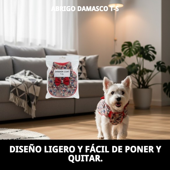Abrigo Damasco para Perro Talla S - Calidad y Estilo