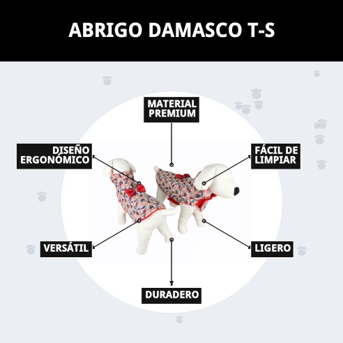 Abrigo Damasco para Perro Talla S - Calidad y Estilo