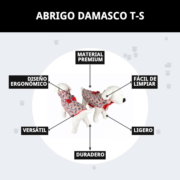 Abrigo Damasco para Perro Talla S - Calidad y Estilo