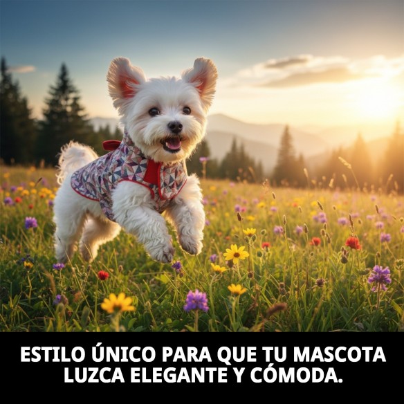 Abrigo Perro Damasco XXS Moly | Estilo y Calidez Razas Pequeñas