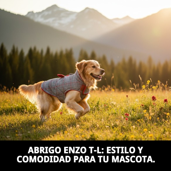 Abrigo Enzo T-L para Perros: Calidez, Estilo y Confort