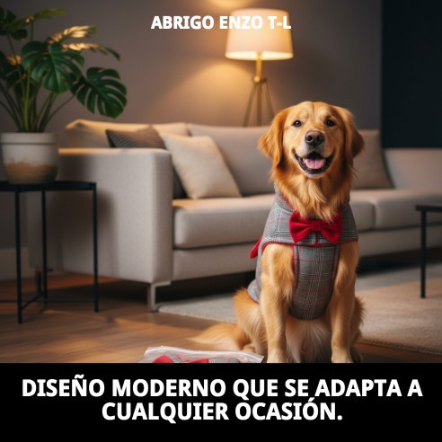 Abrigo Enzo T-L para Perros: Calidez, Estilo y Confort